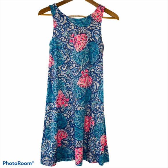 Lilly Pulitzer Blue and Pink Sleeveless Dress - Picture 6 of 8